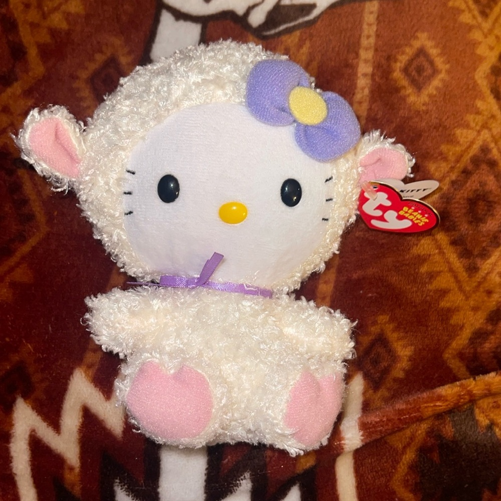 Easter lamb hello kitty TY baby mint condition